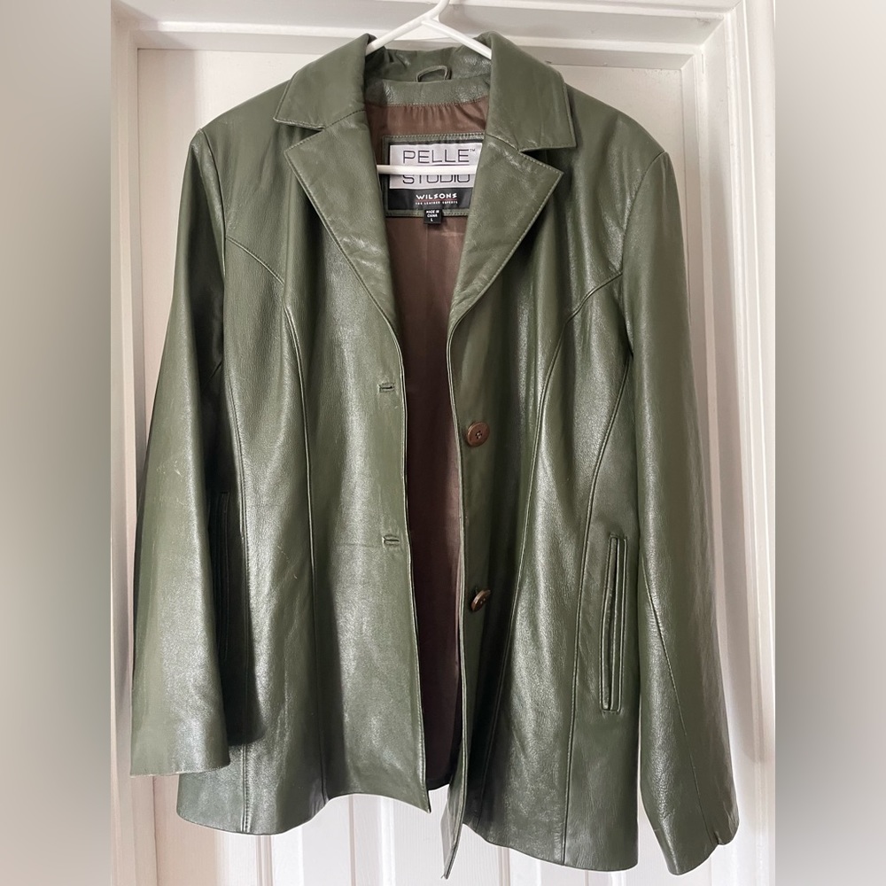 Wilson’s Leather Pelle Studio Green Jacket